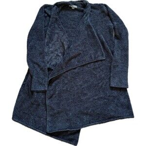 BAREFOOT DREAMS BLACK S /M Calypso Bamboo Chic Lite Drape Wrap Cardigan 436